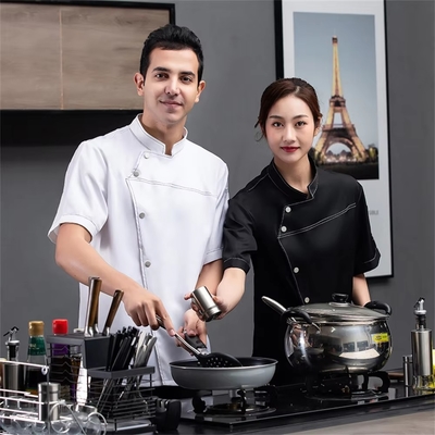 Fashion Restaurant Kichen Cooking Clothes Chefs Works Jacket Clothing Uniform Designs For Men And Women